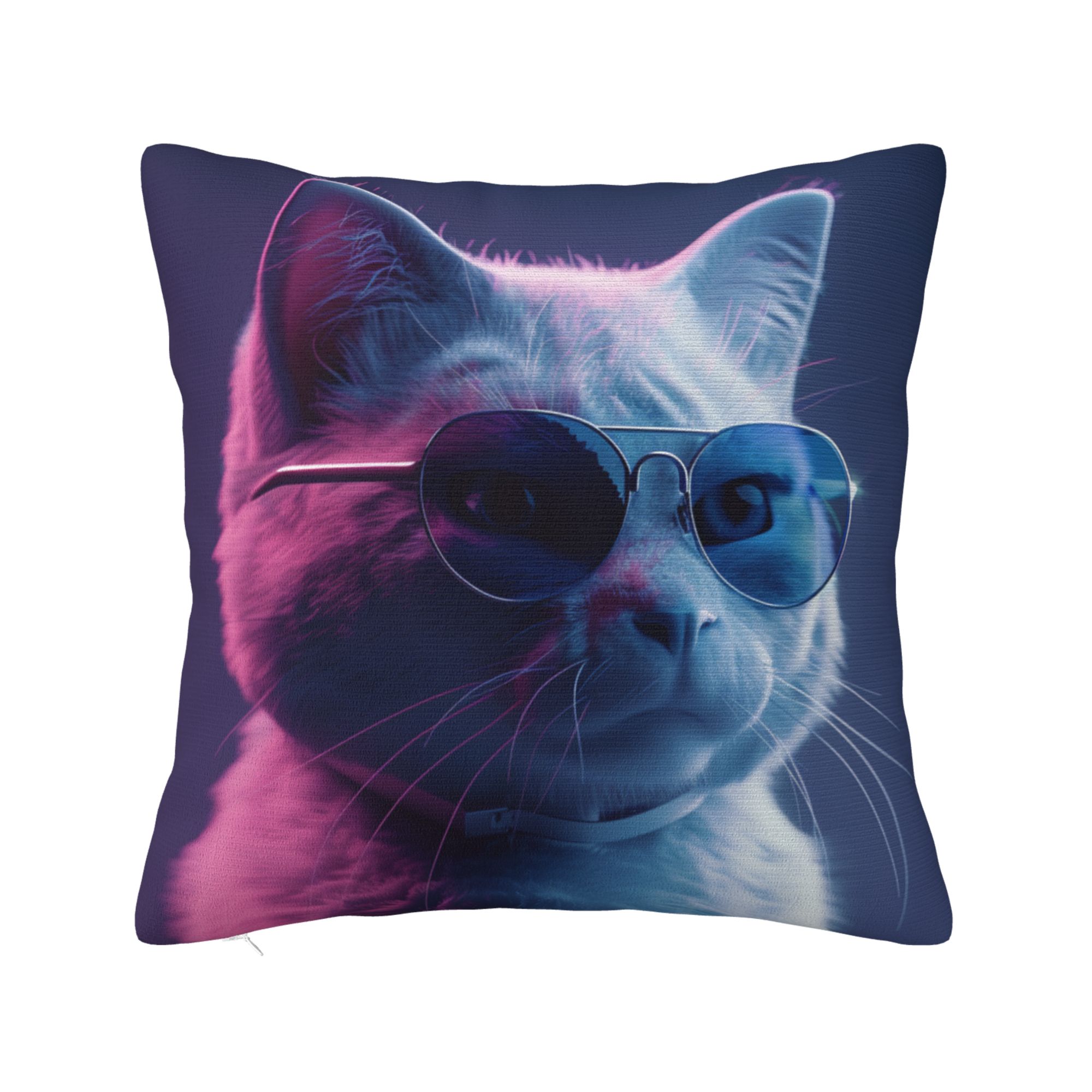 Cool Sunglasses Cat Print Pillow Cover