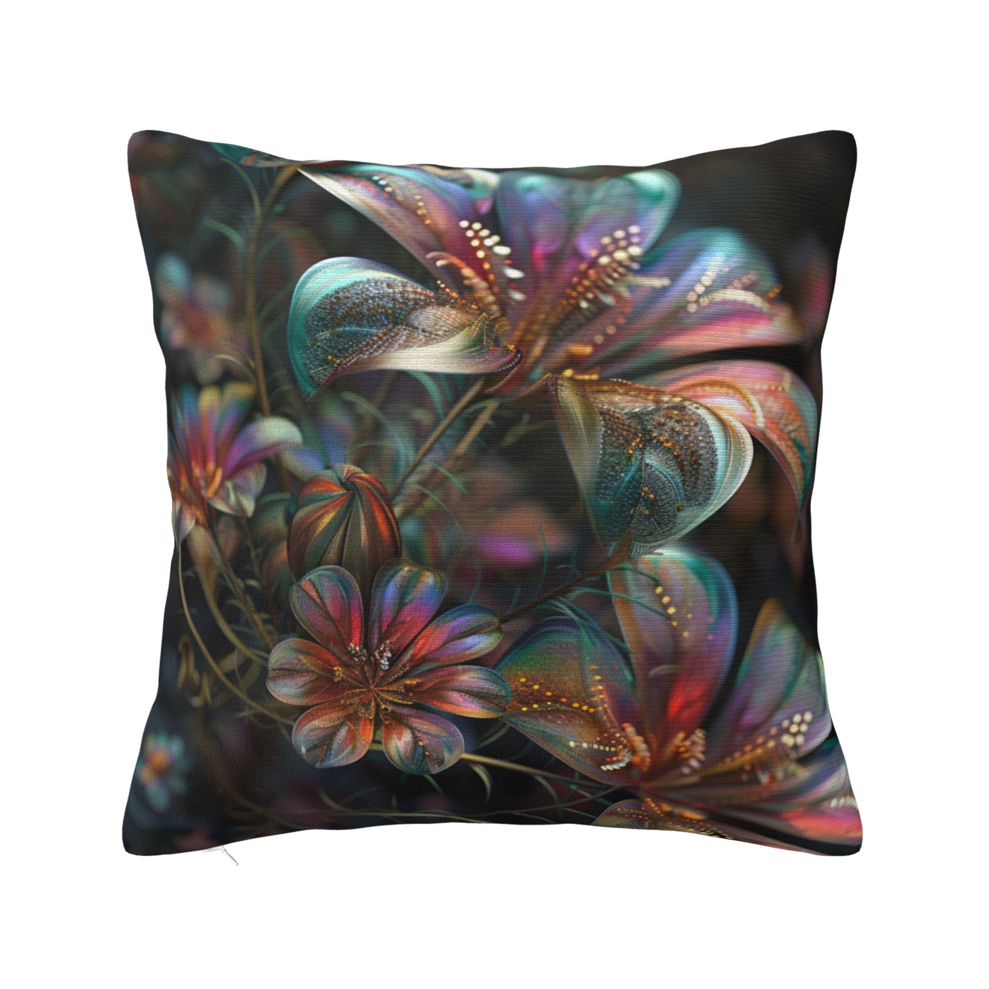 Dreamy Floral Print Pillow Cover